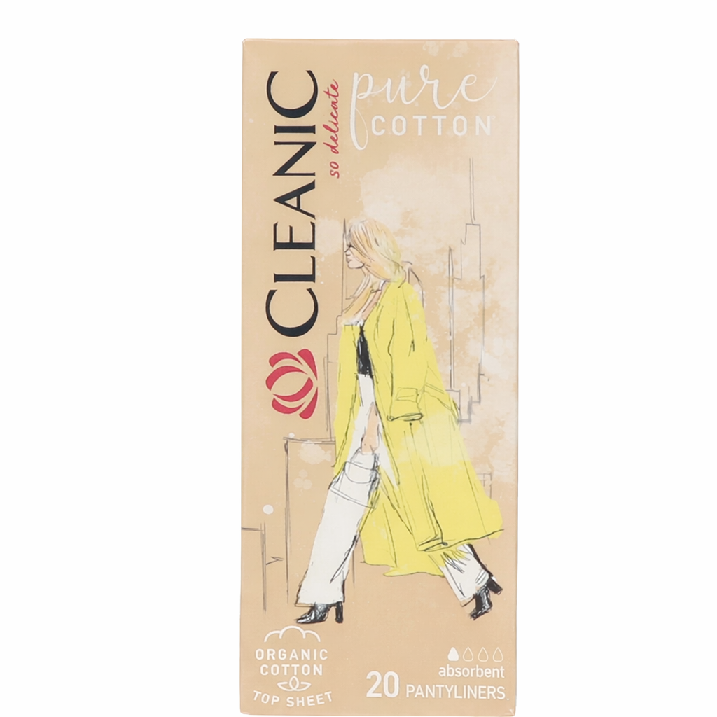 Cleanic Pure Cotton Intimbetét 20 db – Organikus Pamut, Légáteresztő, Mindennapi Frissesség