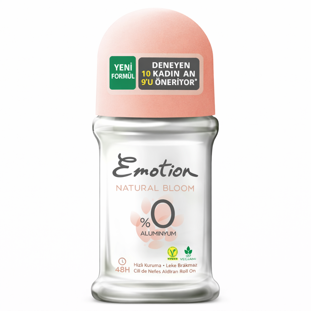 Emotion Natural Bloom női dezodor roll-on 48H – 0% alumínium, vegán formula
