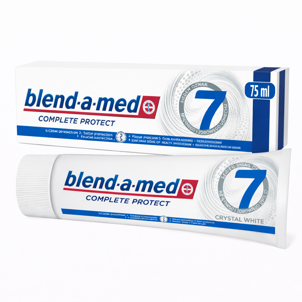 Blend-a-med Complete Protect Crystal White Fogkrém 75 ml – 7 az 1-ben Védelem és Fehérítő Hatás