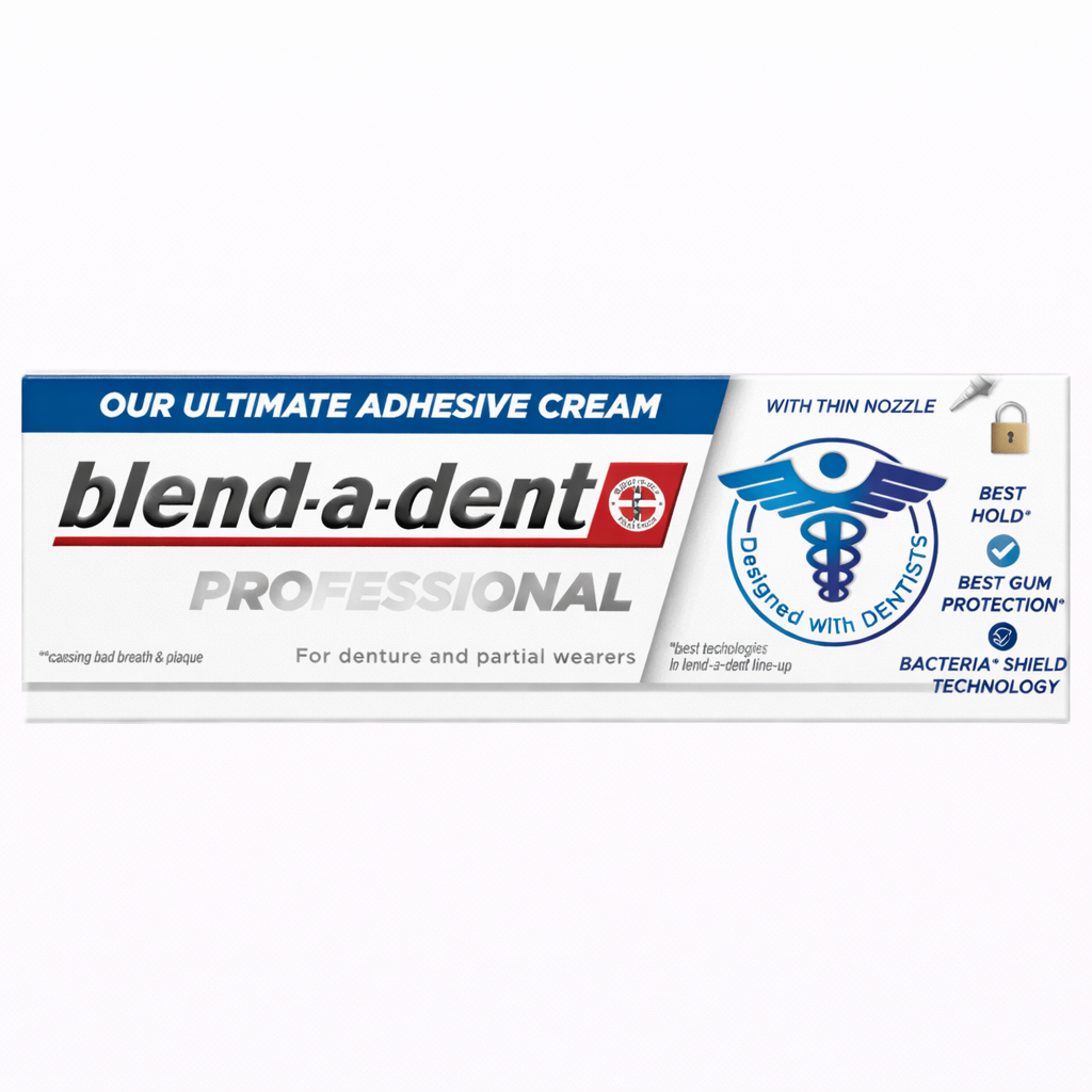 Blend-a-dent Professional műfogsor rögzítő krém – extra erős tartás, baktériumvédelemmel