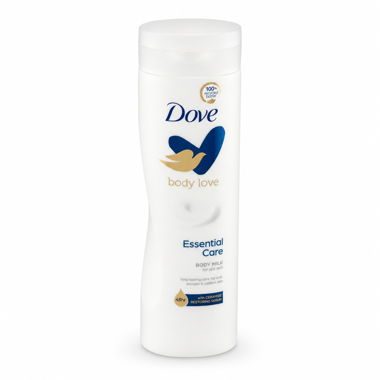 Dove Body Love Essential Care Testápoló 250 ml – 48 órás hidratálás ceramiddal, száraz bőrre