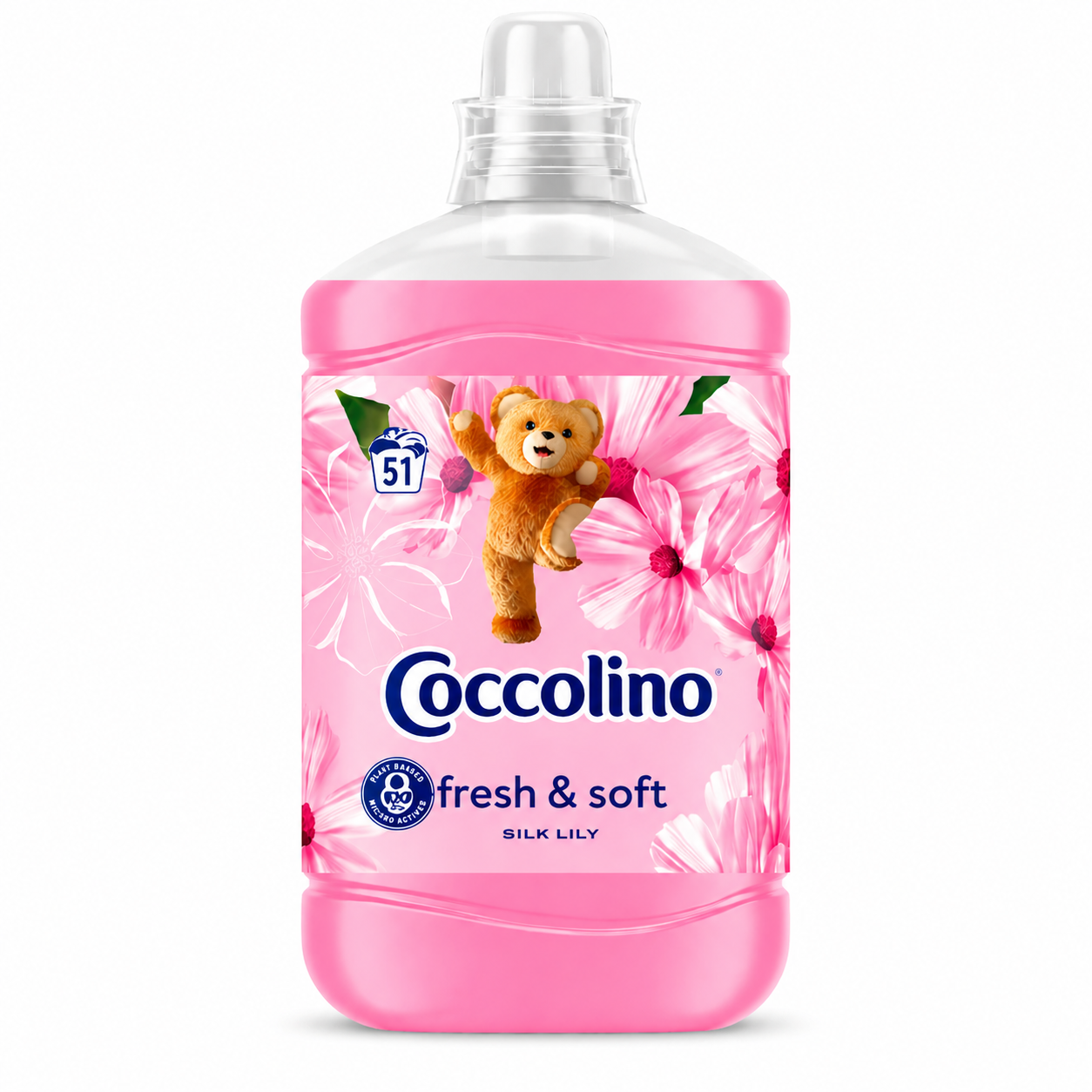 Coccolino Fresh & Soft Silk Lily öblítő 1,275L – Selymes puhaság és hosszan tartó virágos illat