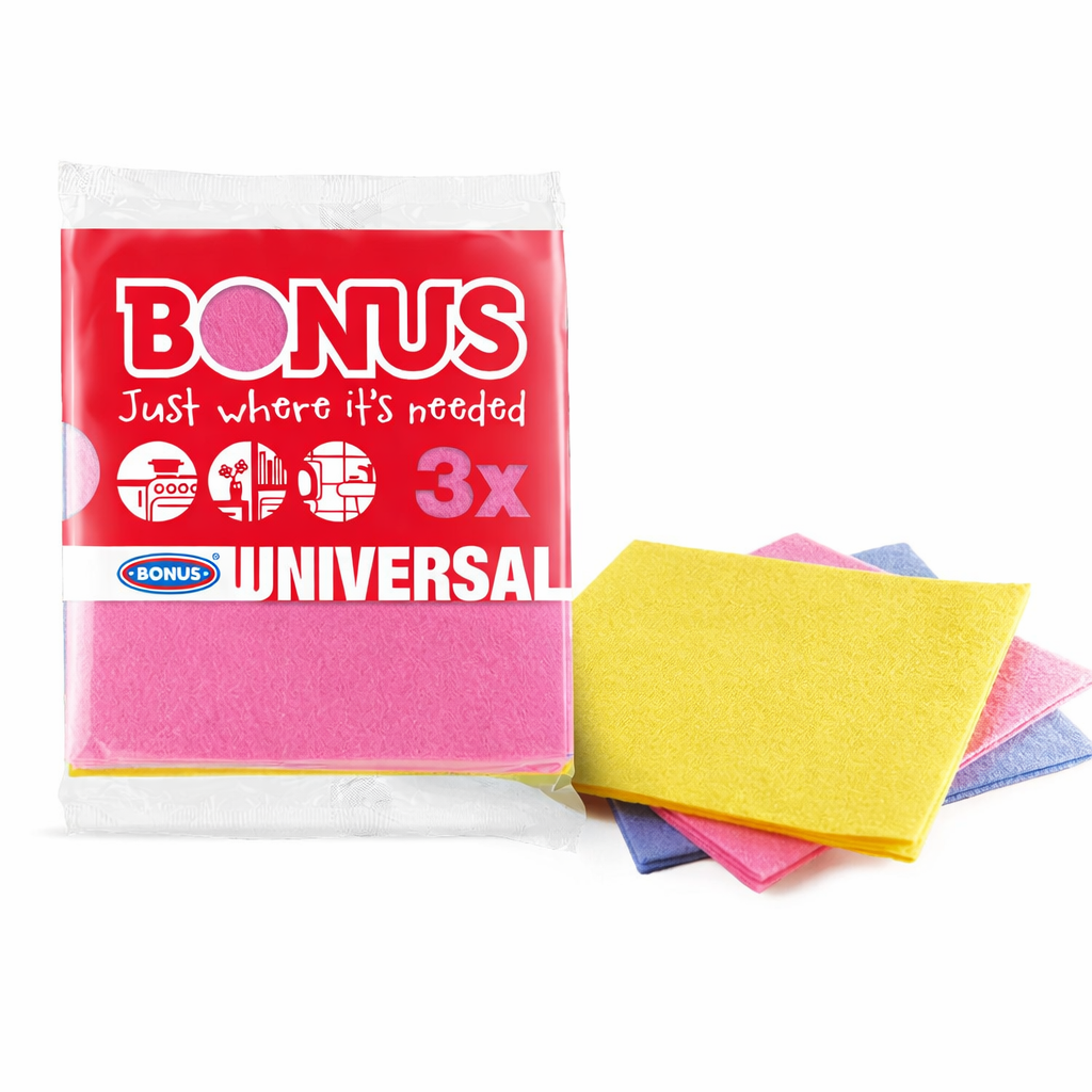 BONUS Univerzális Törlőkendő 3 db – Többcélú, Tartós és Erős Tisztítókendő