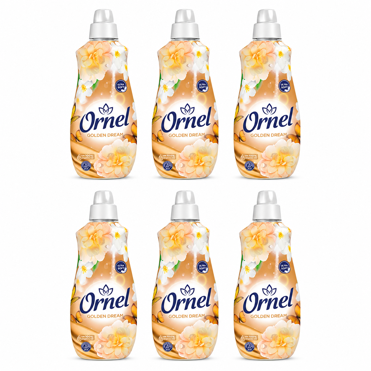 Ornel Golden Dream Öblítő 6 db-os csomag – 6×1.6l, virágos-aranyló illatú textilöblítő