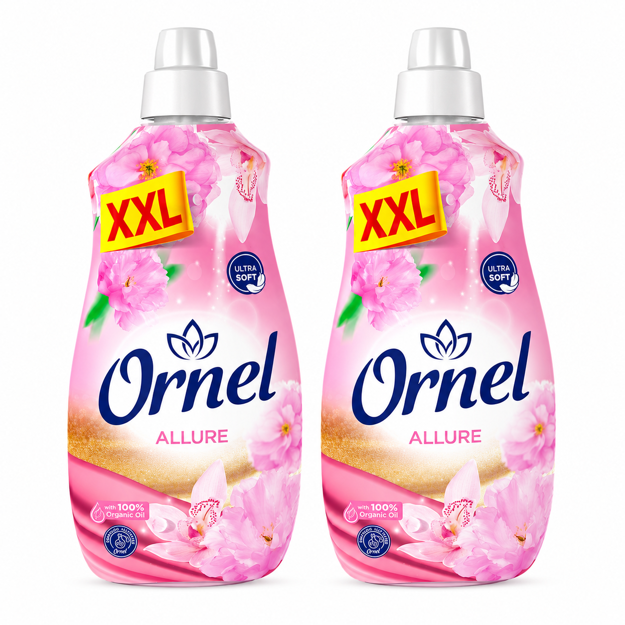 Ornel Allure XXL Öblítő 2 db-os csomag – 2×2.4 l, virágos-parfümös illatú textilöblítő