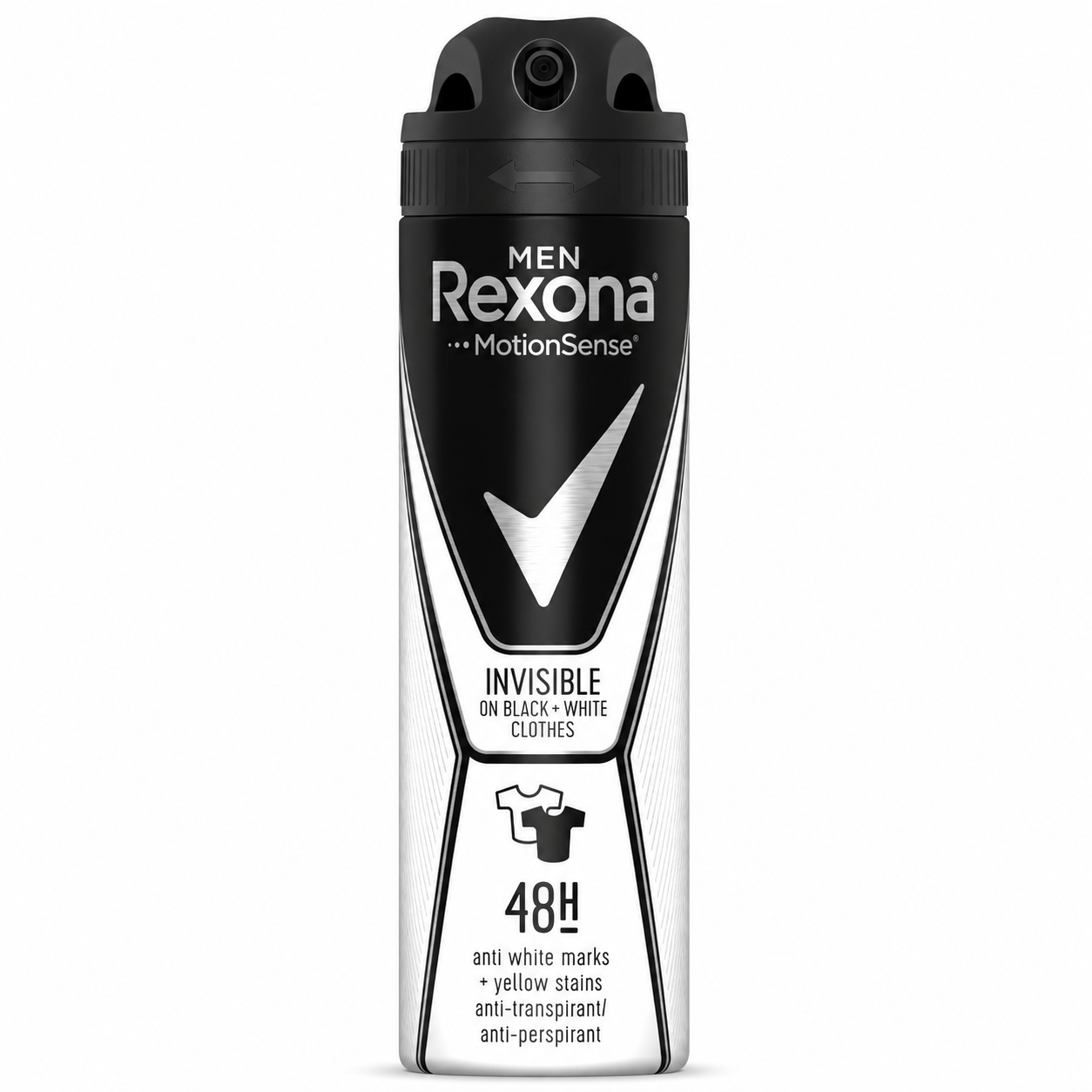 Rexona Men MotionSense Invisible Black + White férfi dezodor spray 150 ml – 48 órás izzadásgátló védelem