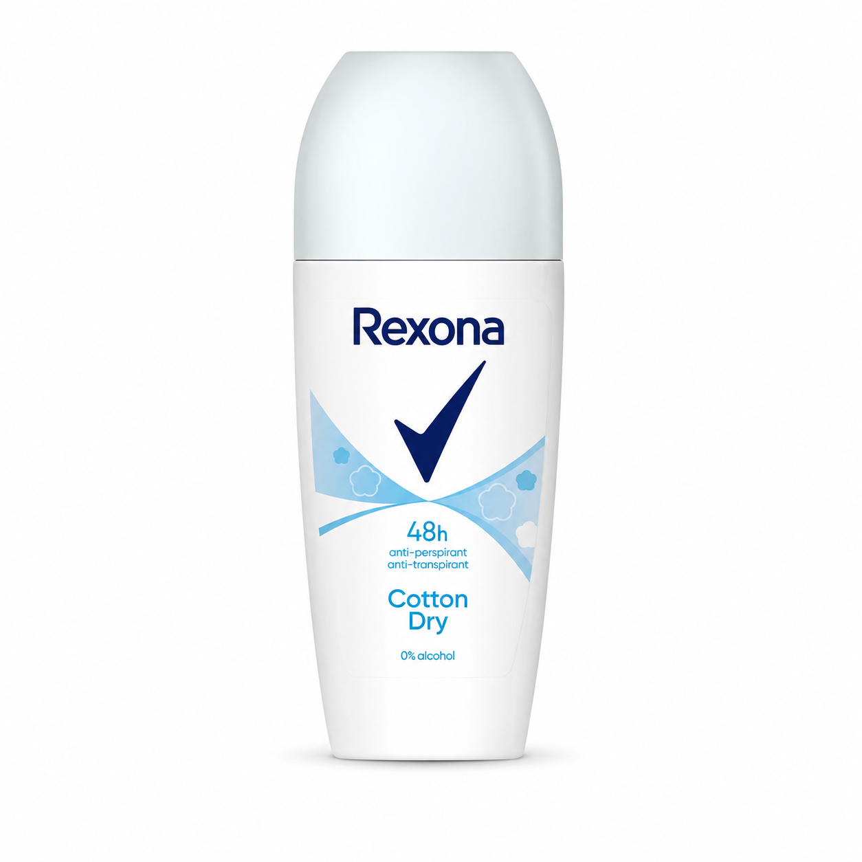 Rexona Cotton Dry golyós dezodor 50 ml – 48 órás izzadásgátló védelem, 0% alkohol