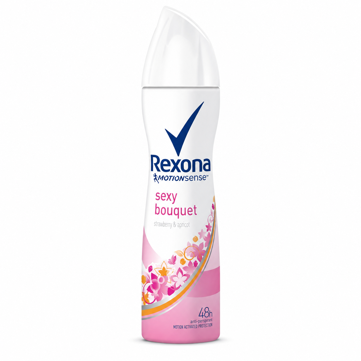Rexona MotionSense Sexy Bouquet dezodor spray 150 ml – 48 órás izzadásgátló védelem, eper és barack illattal