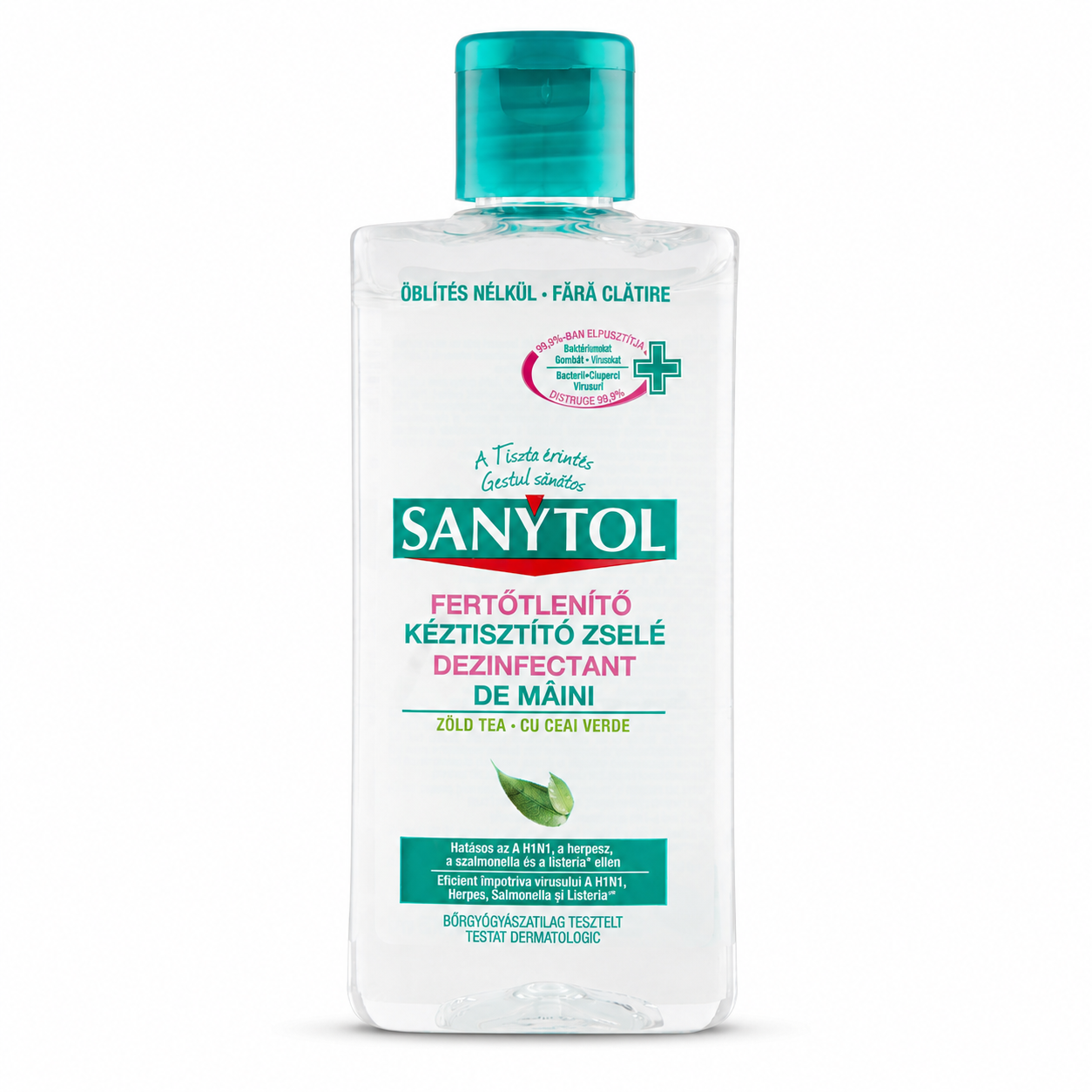 Sanytol Fertőtlenítő Kéztisztító Zselé 75 ml – Zöld Tea illatú kézfertőtlenítő gél