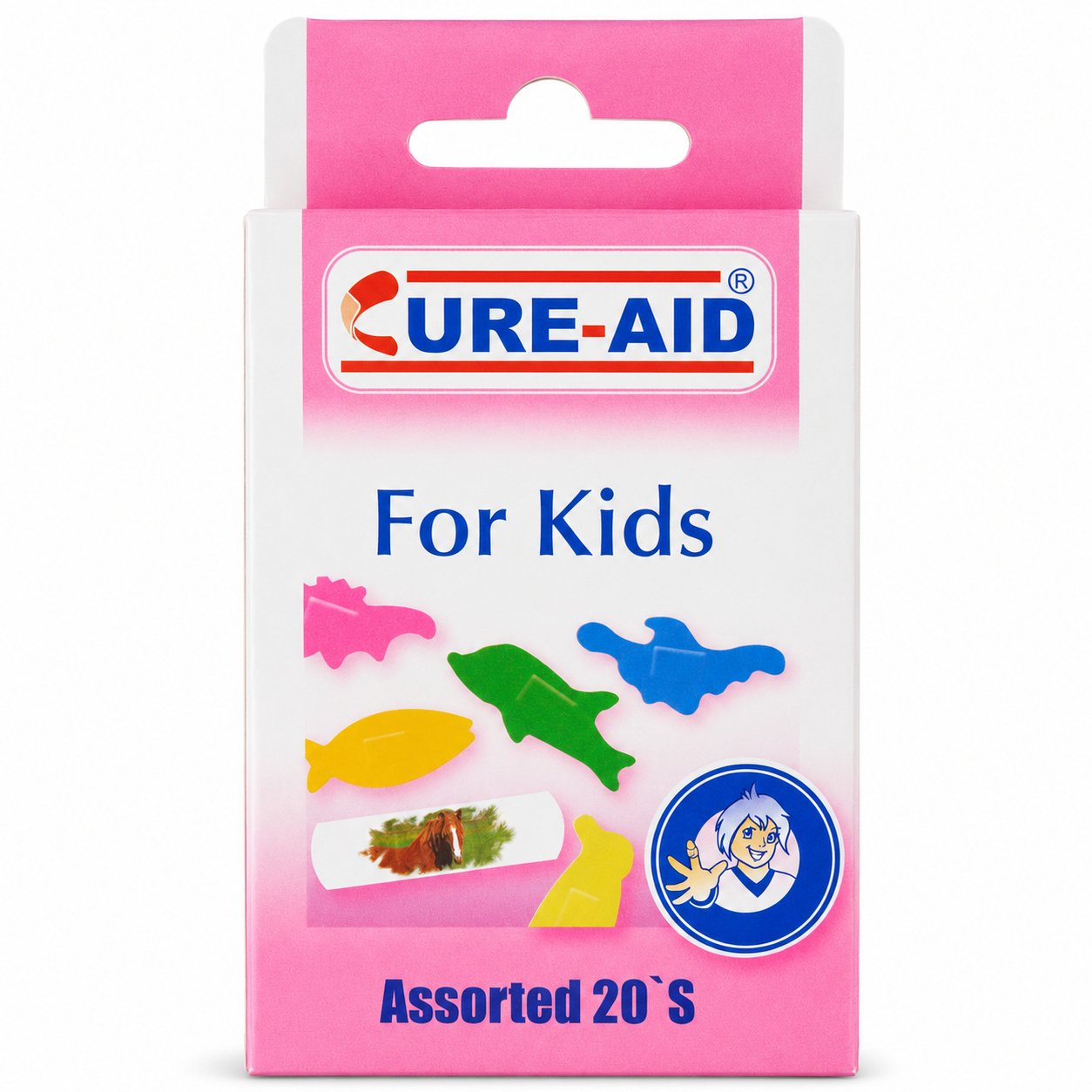 Cure-Aid For Kids Gyermek Sebtapasz 20 db – Színes, mintás ragtapasz gyerekeknek