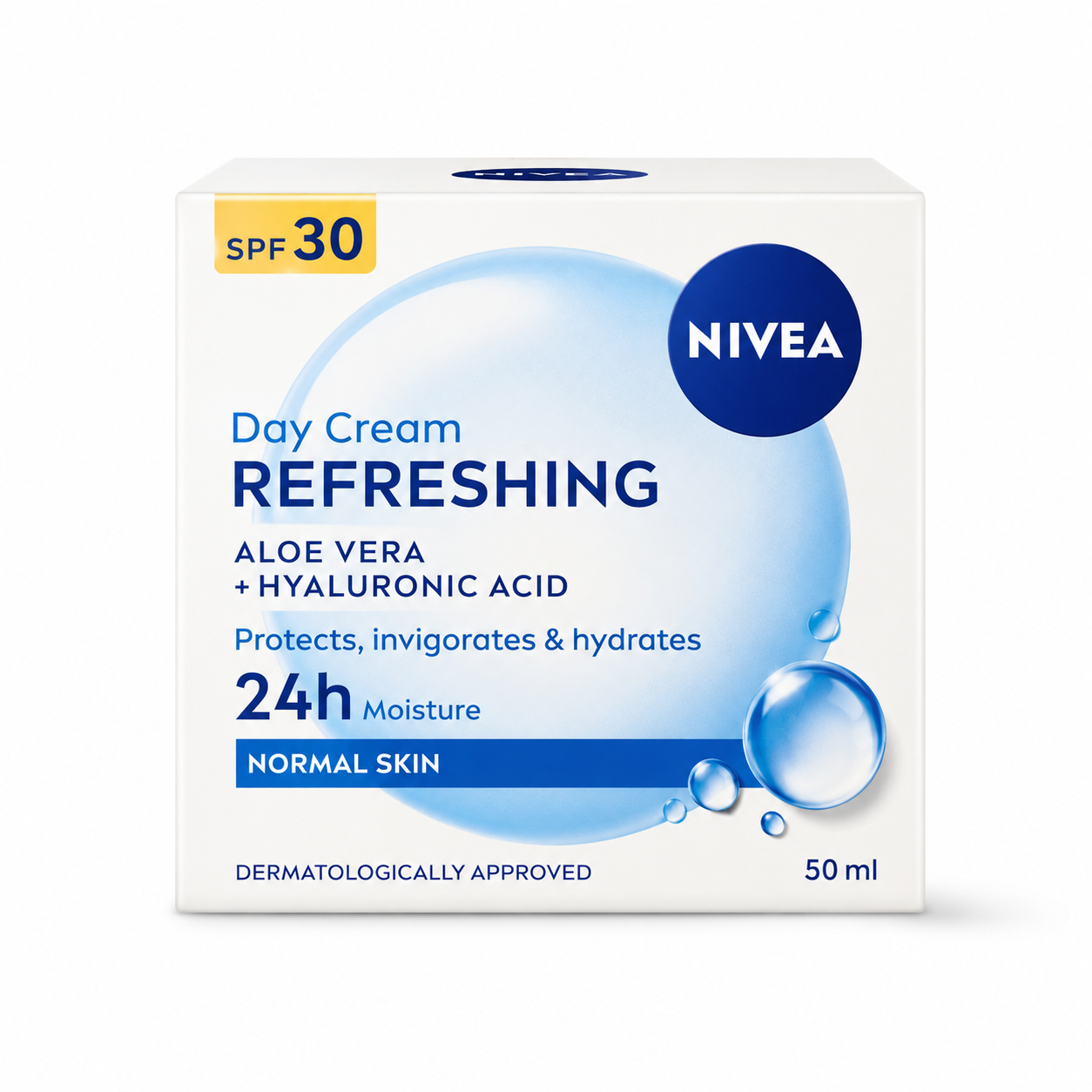 Nivea Refreshing Day Cream SPF 30 50 ml – frissítő nappali arckrém aloe verával és hialuronsavval