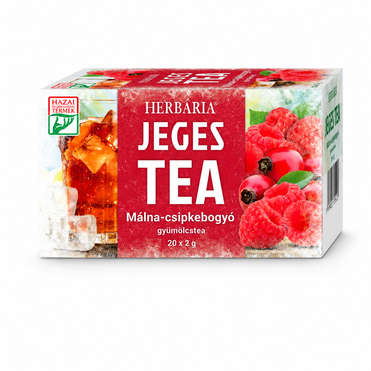 Herbária Jeges Tea Málna-Csipkebogyó Gyümölcstea 20 filter – frissítő gyümölcstea, 40 g