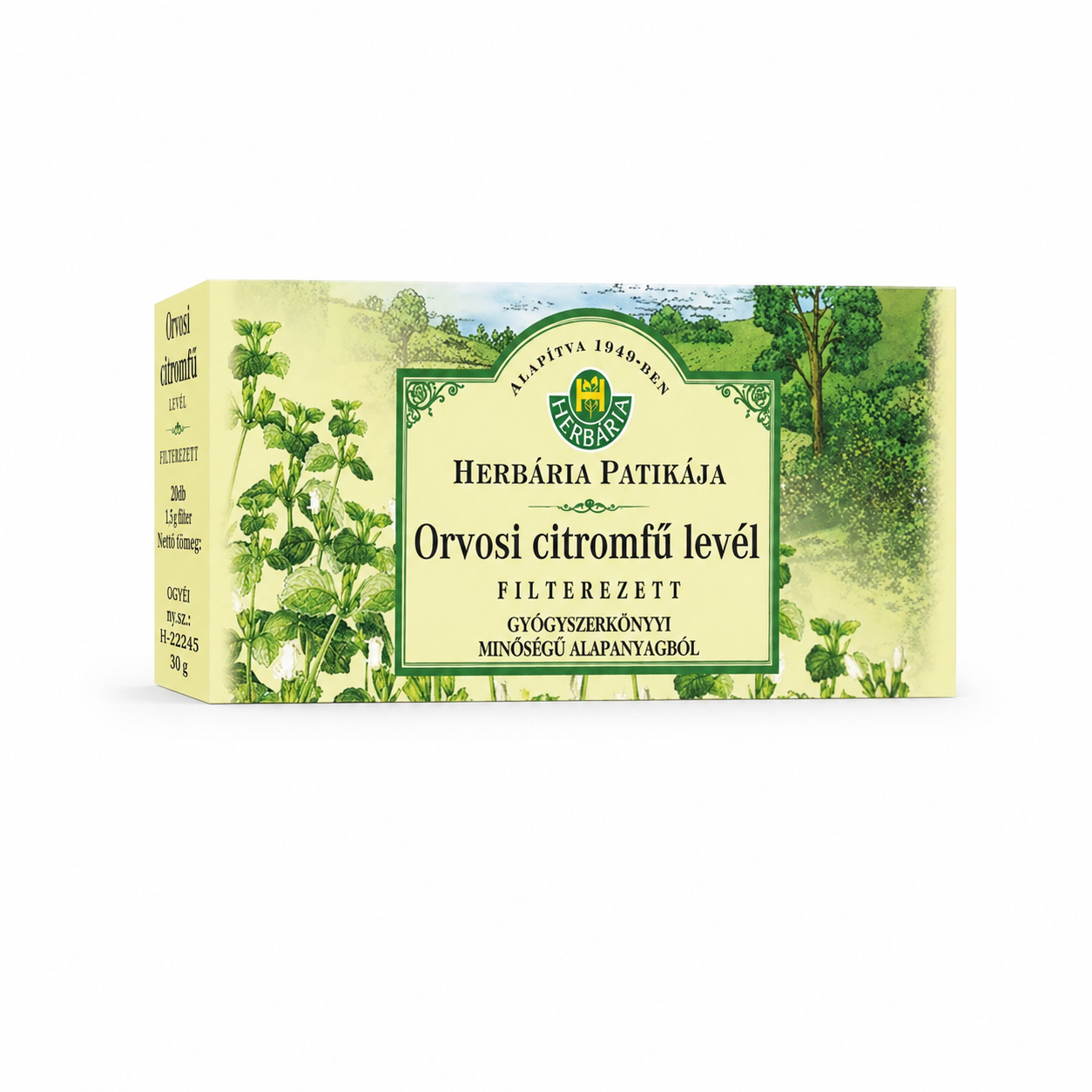 Herbária Patikája Orvosi Citromfű Levél Tea 25 filter – filterezett gyógynövény tea