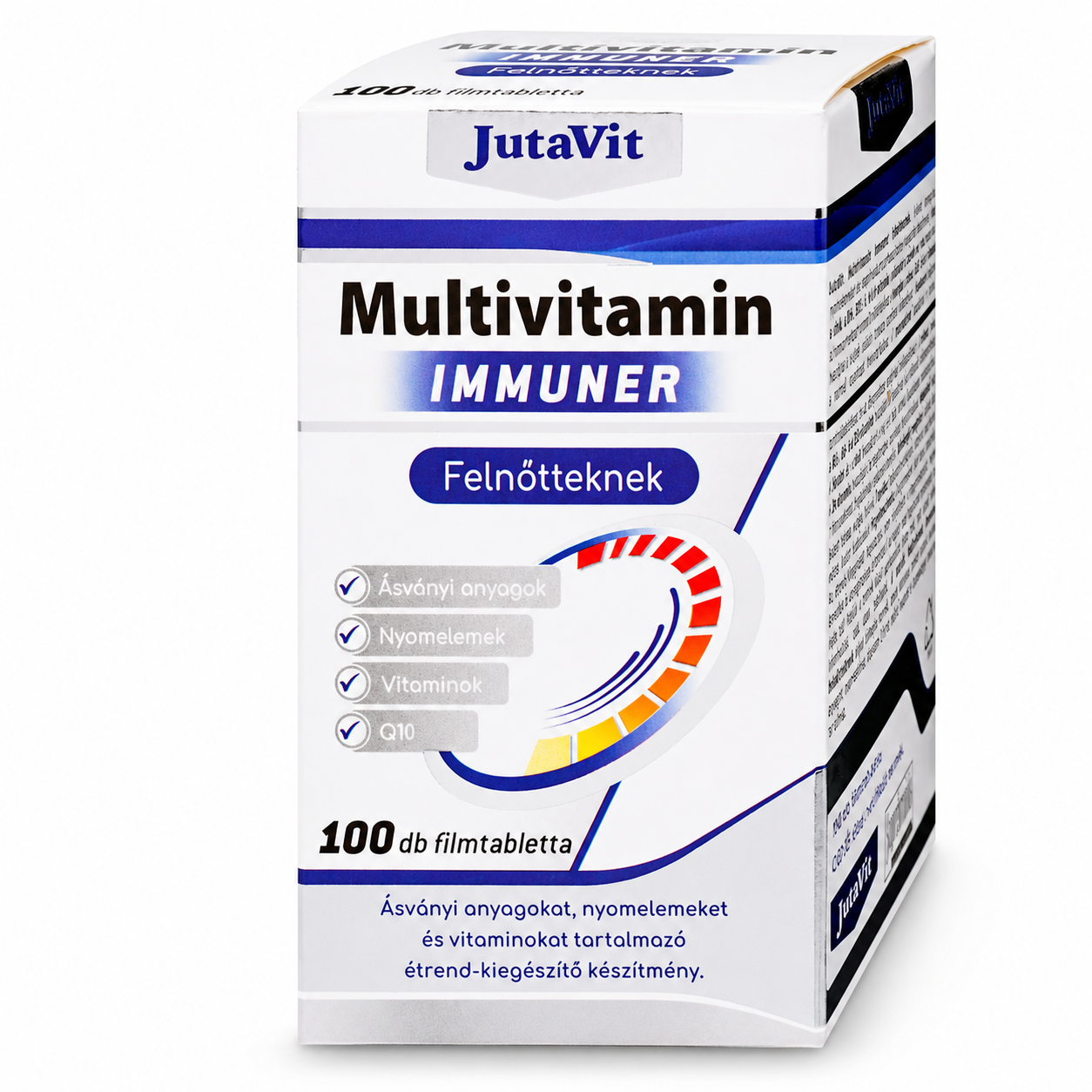 JutaVit Multivitamin Immuner Felnőtteknek filmtabletta 100 db – vitaminokkal, ásványi anyagokkal, nyomelemekkel és Q10-zel