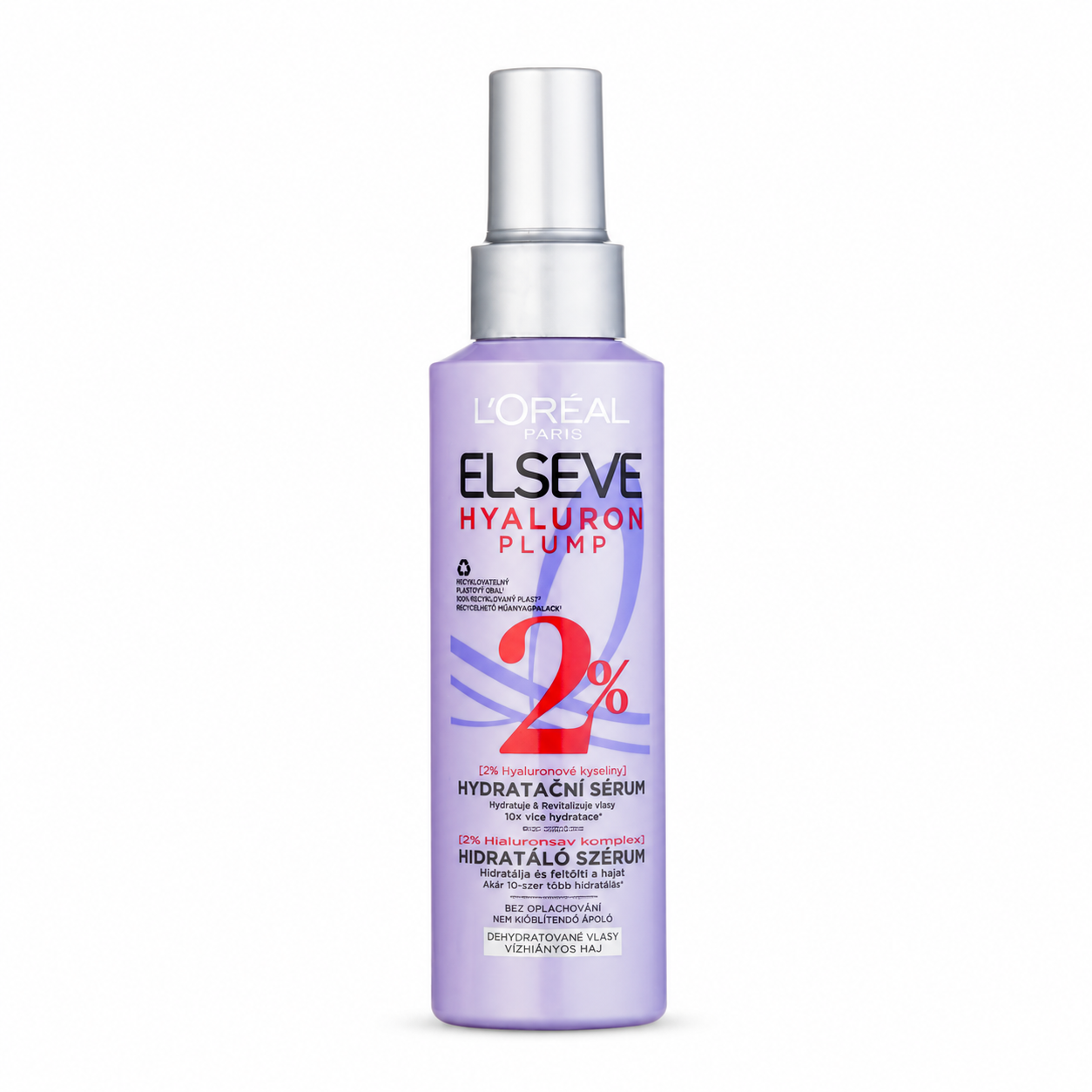 L’Oréal Paris Elseve Hyaluron Plump hidratáló szérum spray – 2% hialuronsav komplexszel dehidratált hajra 150ml