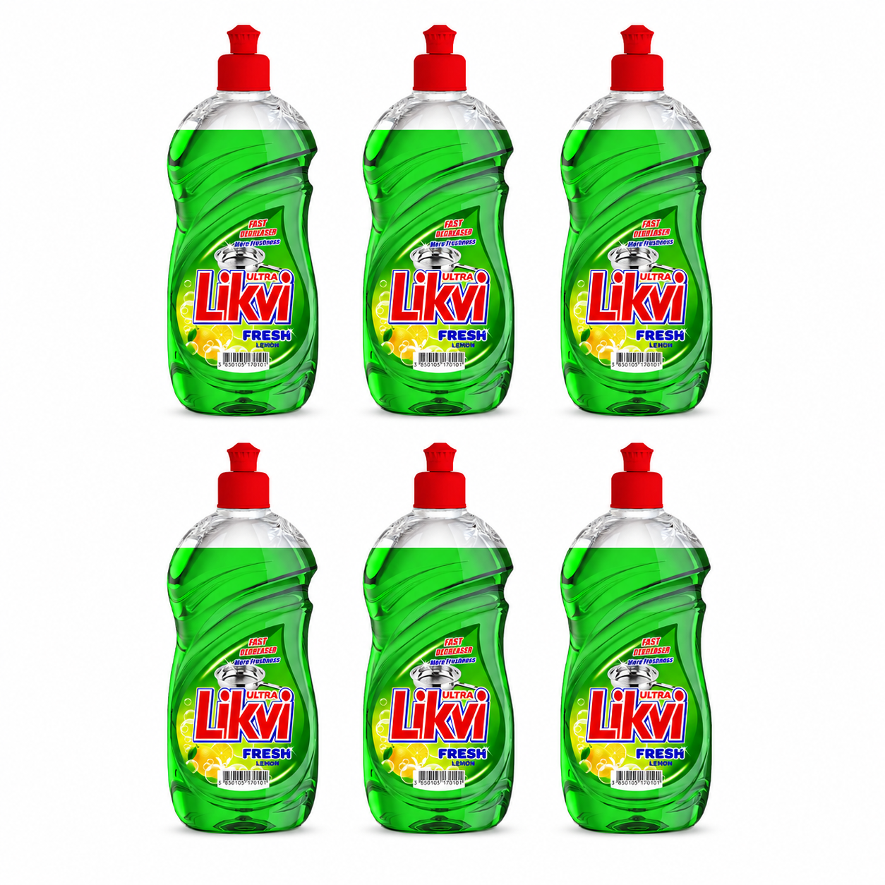 Likvi Ultra Fresh Lemon mosogatószer 450 ml – 6 db-os csomag