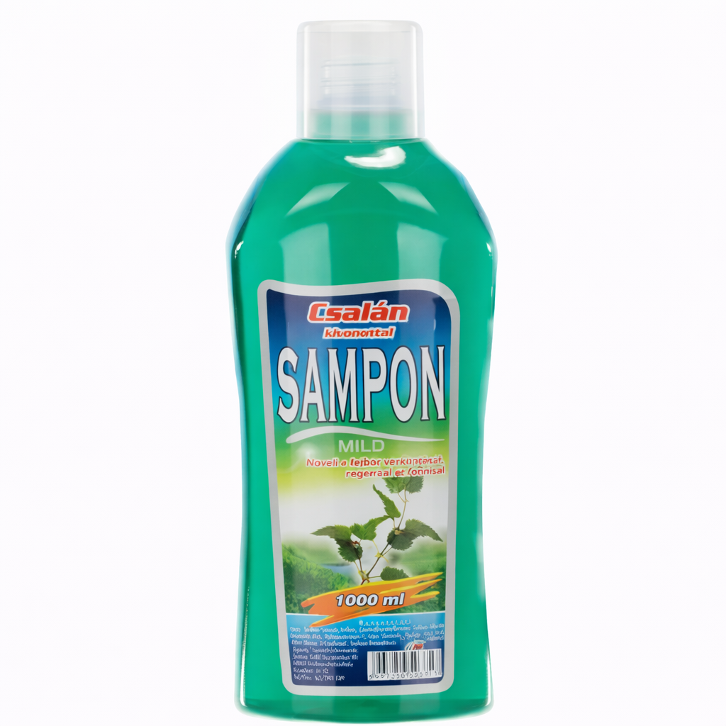 Csalán Kivonatos Sampon 1L – Zsíros Hajra, Fejbőr Regeneráló Hatással