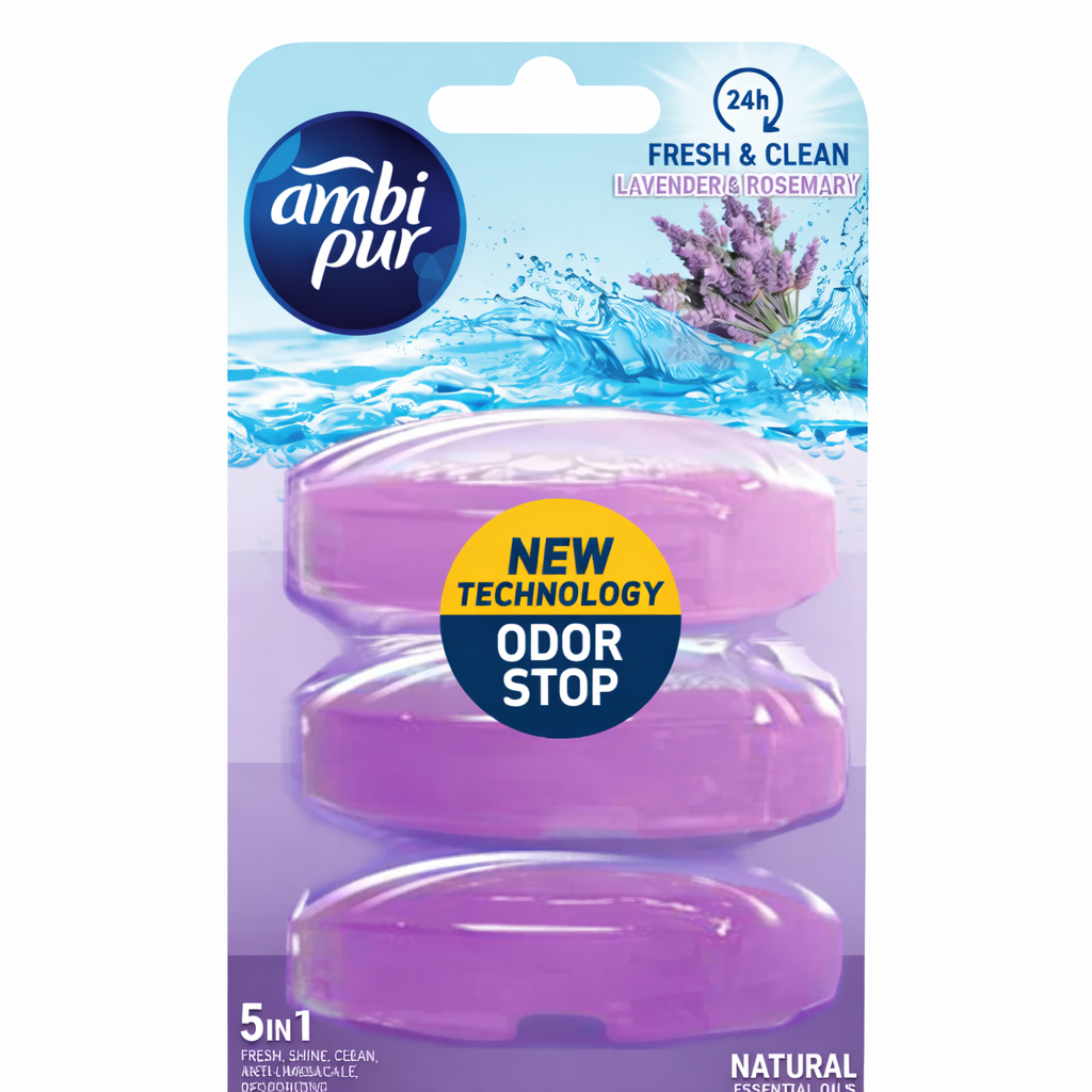 Ambi Pur WC illatosító blokk Lavender & Rosemary 3x55 ml