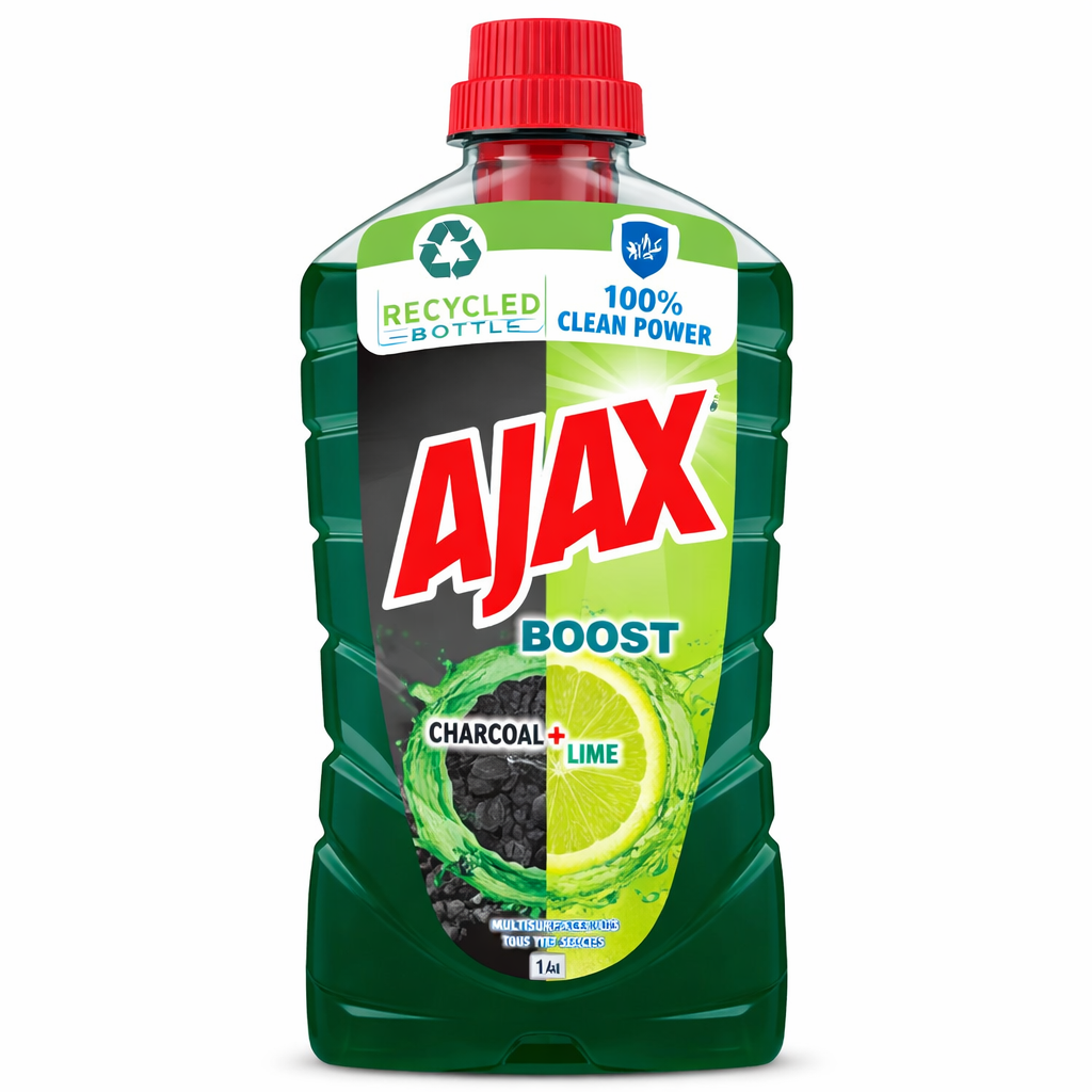 Ajax Boost általános tisztítószer – aktív szén és lime illat, 1L