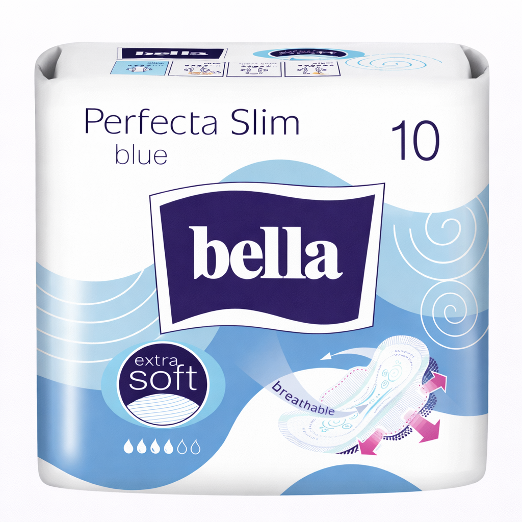ella Perfecta Slim Blue egészségügyi betét – diszkrét védelem és maximális kényelem