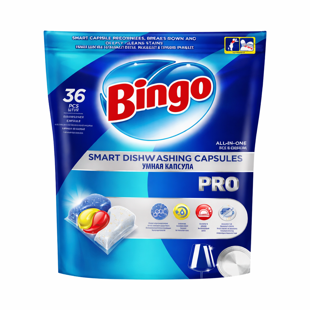 Bingo Pro Mosogatógép Kapszula 36 db – All-in-One Tisztító Kapszula Erős Zsíroldó Hatással