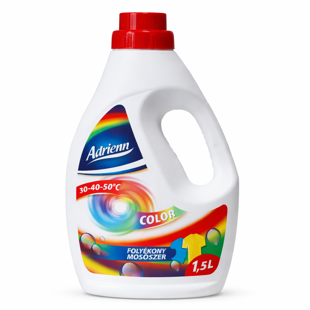 Adrienn Color folyékony mosószer 1,5L – Színes ruhákhoz, élénk színekért
