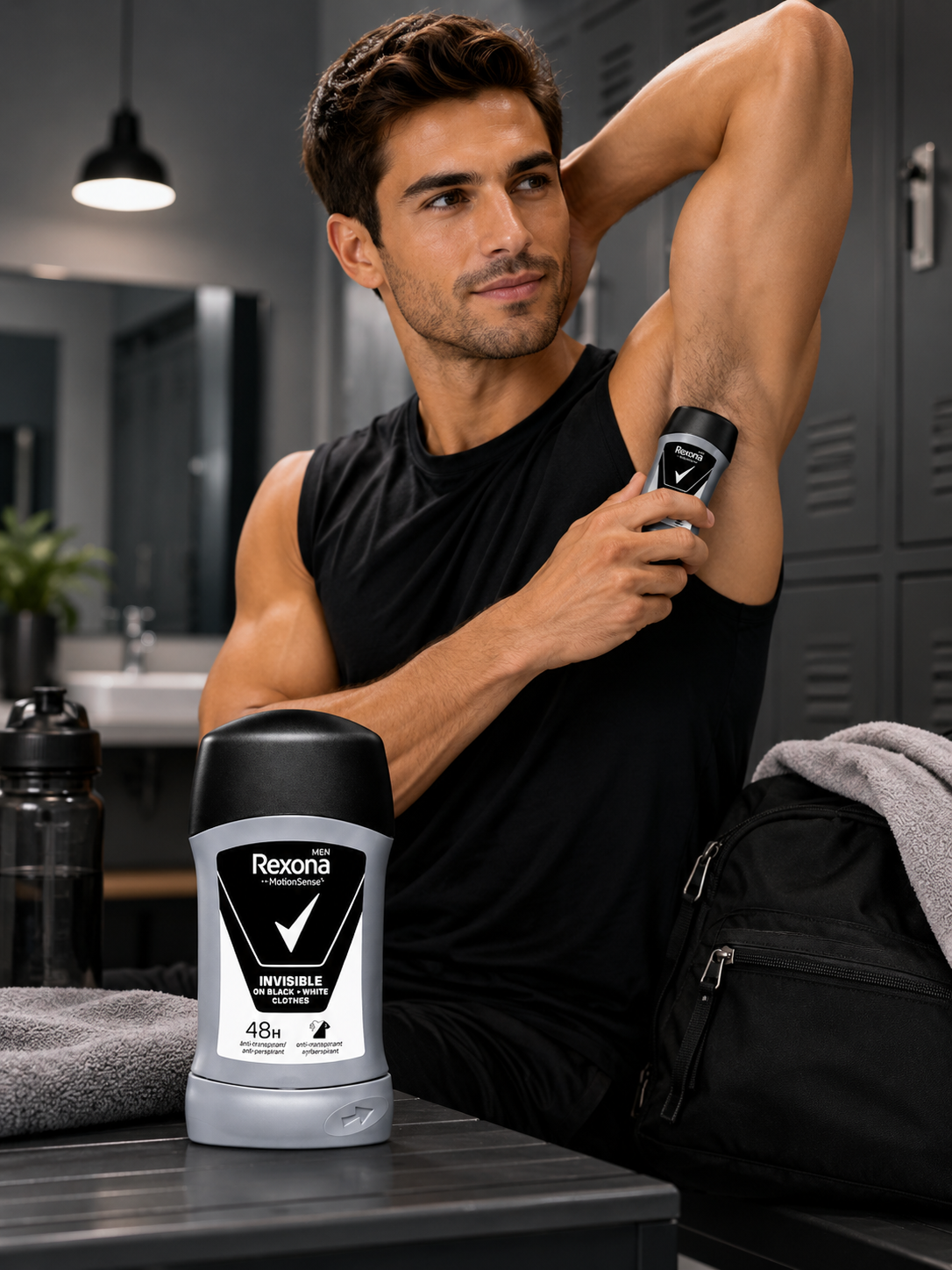 Rexona Men MotionSense Invisible Black + White férfi stift 50 ml – 48 órás izzadásgátló védelem