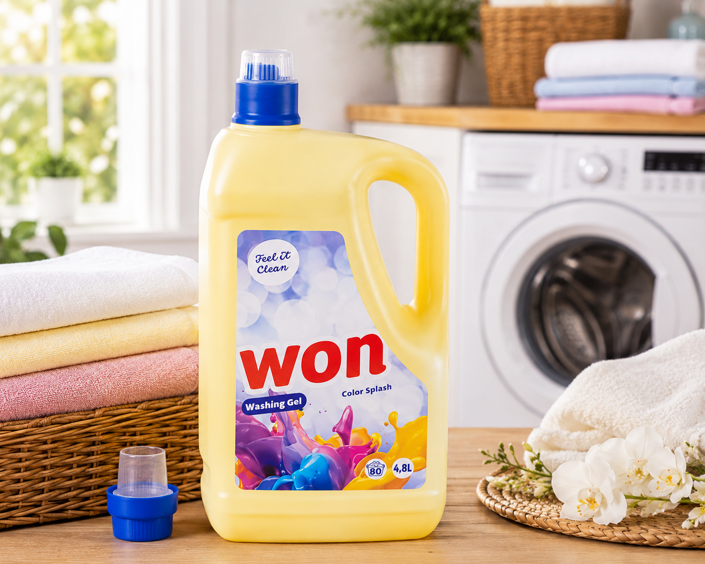 Won Color Splash Mosógél 4,8 L (80 mosás) – Színes ruhákhoz