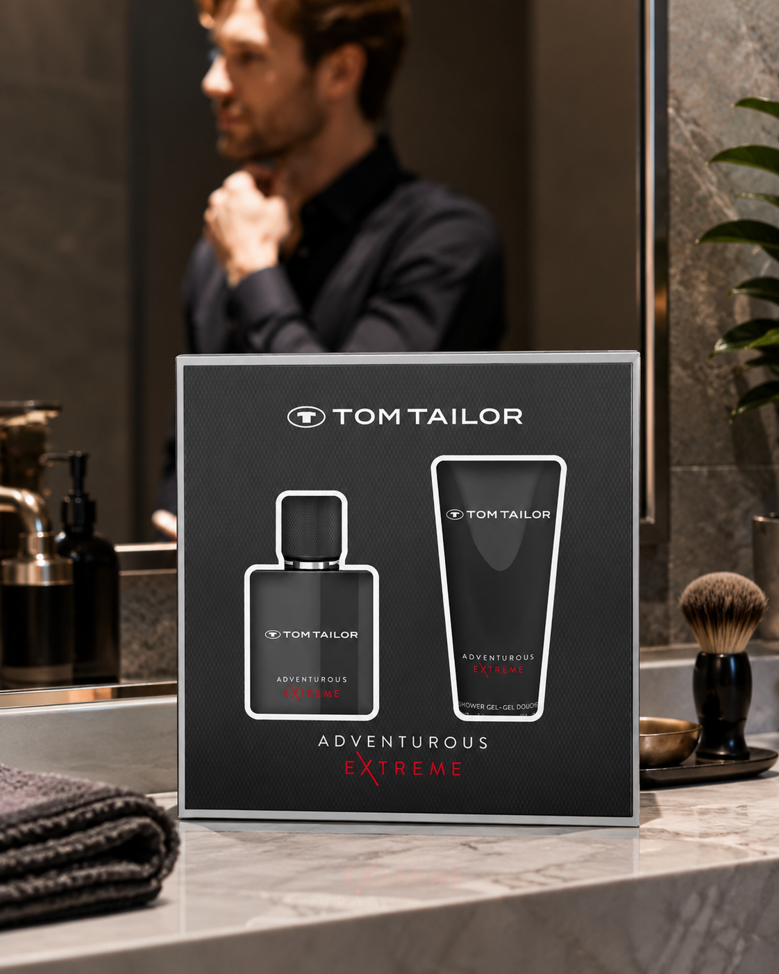 Tom Tailor Adventurous Extreme ajándékcsomag – Férfi parfüm és tusfürdő szett