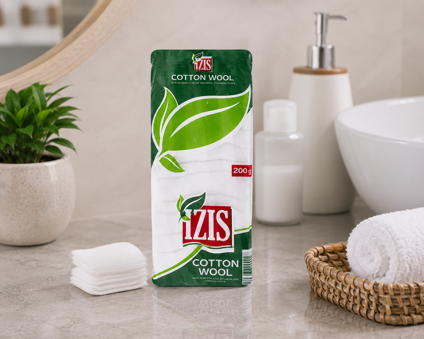 IZIS Vatta Cotton Wool 200 g – puha, természetes pamut vatta mindennapi használatra