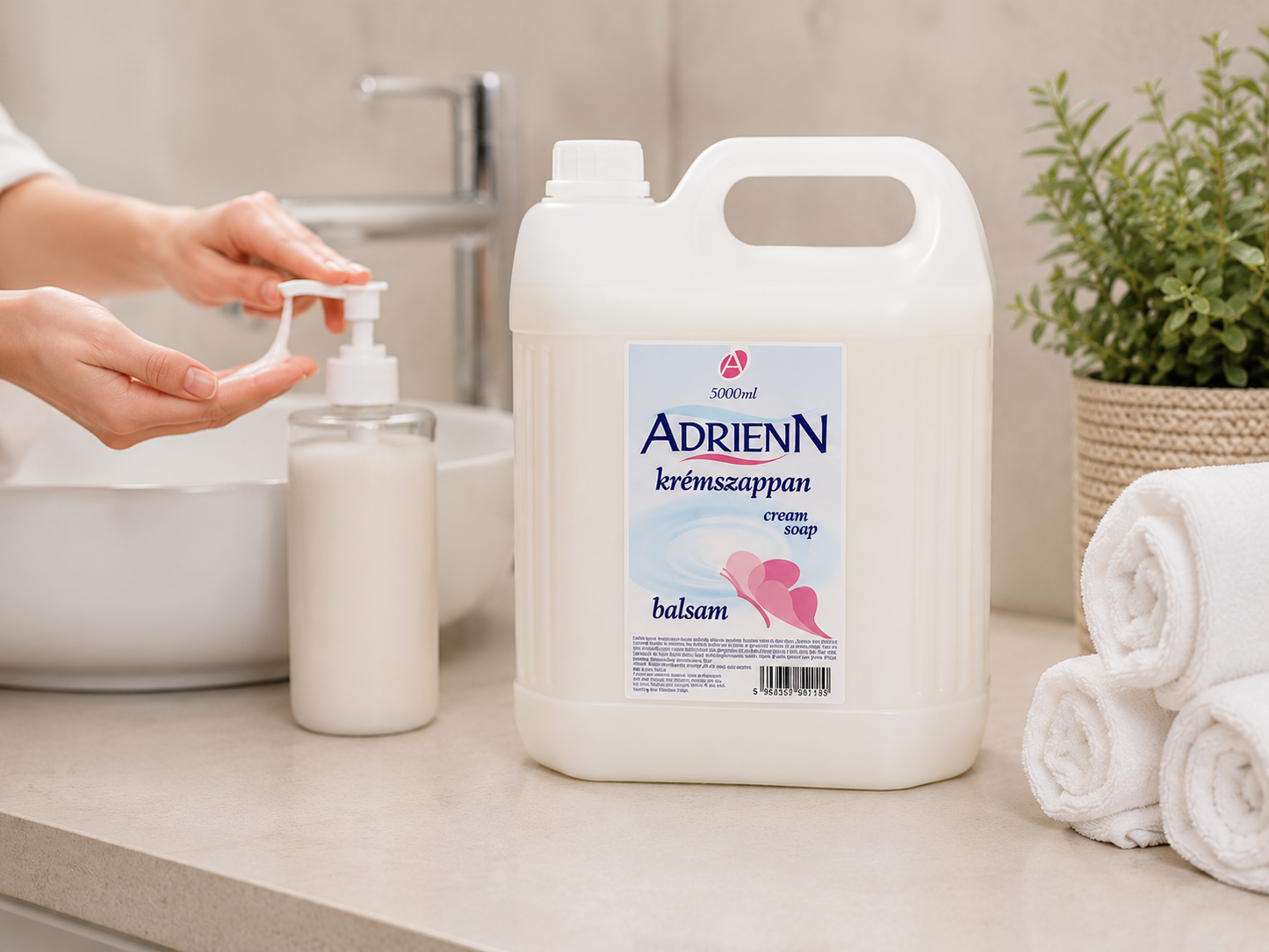 Adrienn Cream Soap Balsam krémszappan 5 L – hidratáló folyékony szappan utántöltő