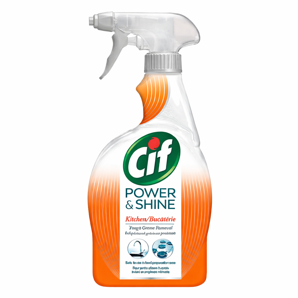 Cif Power & Shine Konyhai Zsíroldó Spray 750 ml – Erős Tisztítás és Ragyogó Felületek