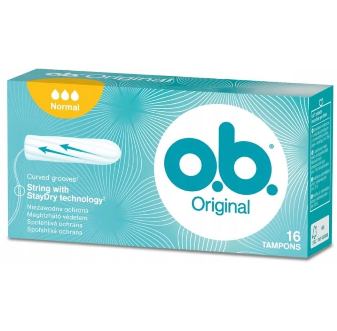 O.B. Original Normal Tampon 16 db – megbízható védelem a mindennapokra