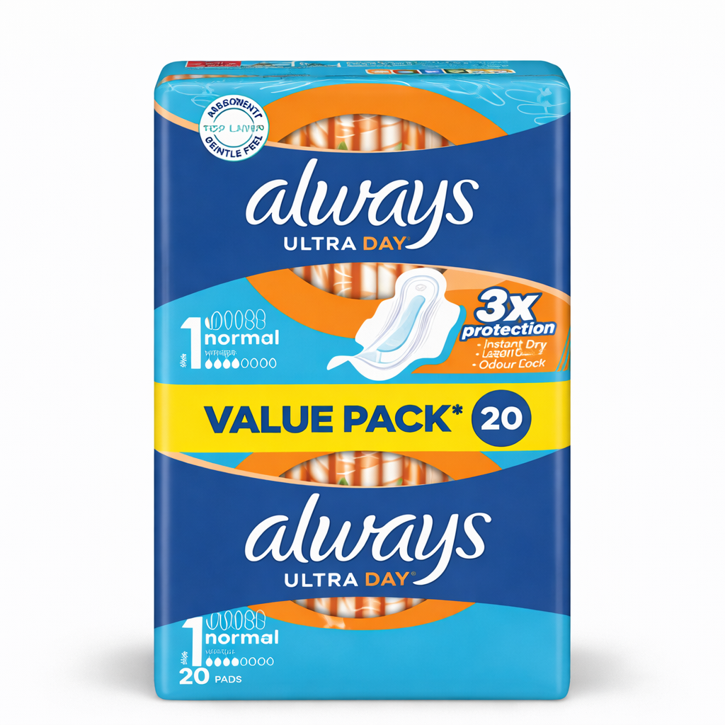 Always Ultra Day Normal szárnyas egészségügyi betét Value Pack (20 db)
