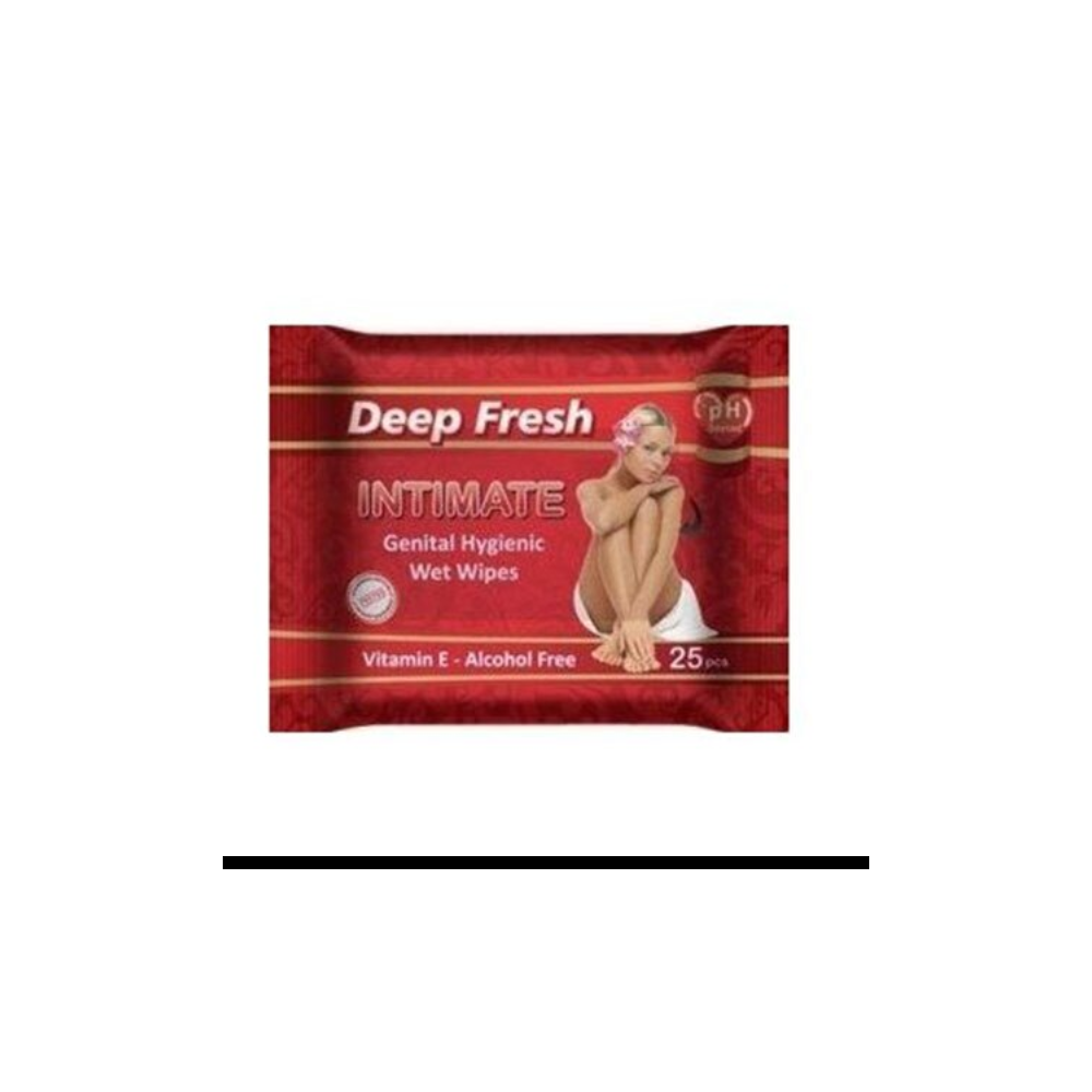 Deep Fresh Intimate Nedves Törlőkendő 25 db – Intim Higiéniai Kendő, Alkoholmentes
