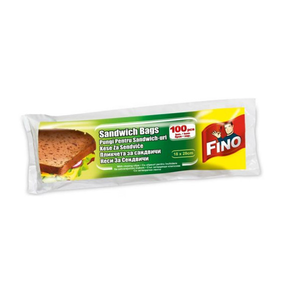 Fino Szendvics Zacskó 100 db (18×28 cm) – Frissentartó Tasak Ételekhez és Csomagoláshoz
