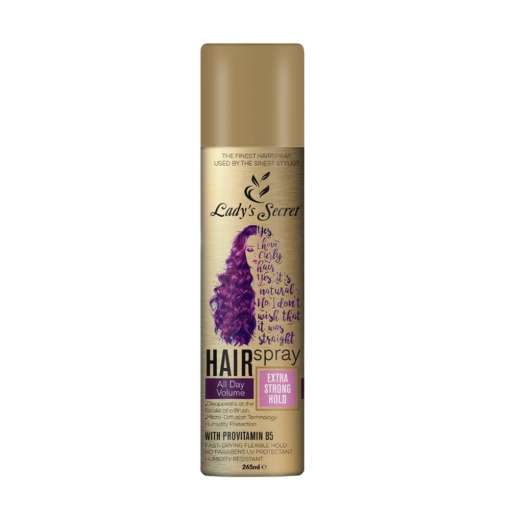 Lady’s Secret Hajlakk Extra Strong 265 ml – Erős Tartású Hajlakk Hosszan Tartó Frizurához