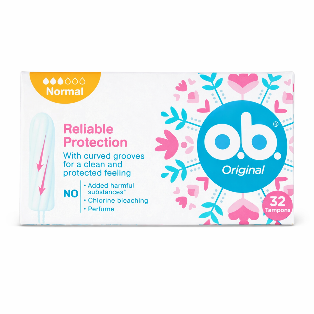O.B. ProComfort Blossom Normal Tampon 32 db – Kényelmes Védelem Normál Vérzéshez, SilkTouch