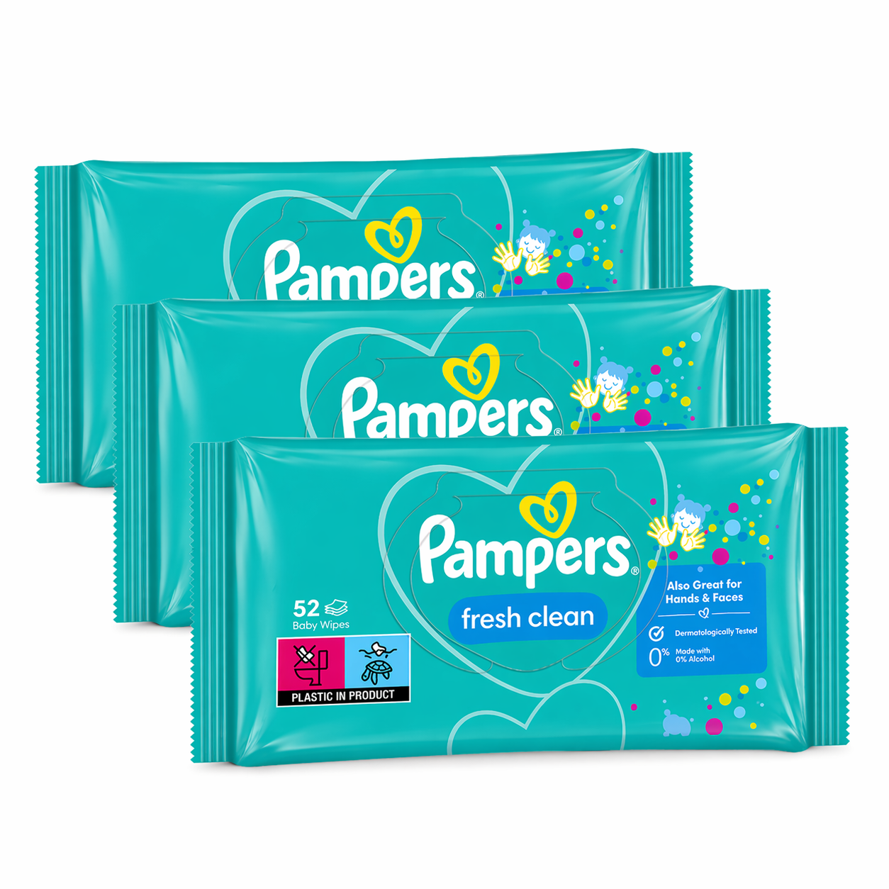 Pampers Fresh Clean Nedves Törlőkendő CSOMAG 3 db (3×52 db) – Kedvezményes Ár, Gazdaságos Kiszerelés