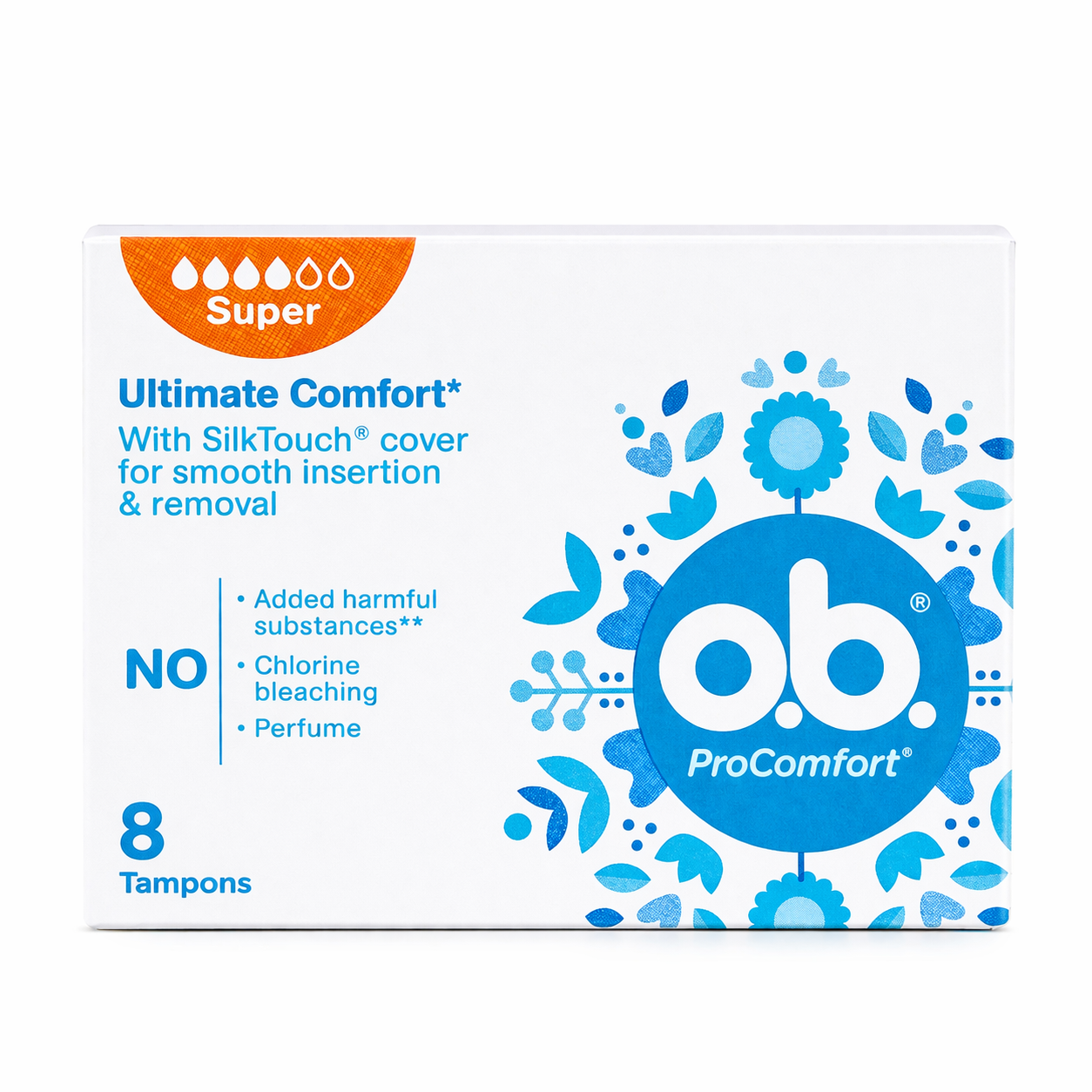 O.B. Super Tampon 8 db – Megbízható Védelem Normál Vérzéshez, Kényelmes Használat