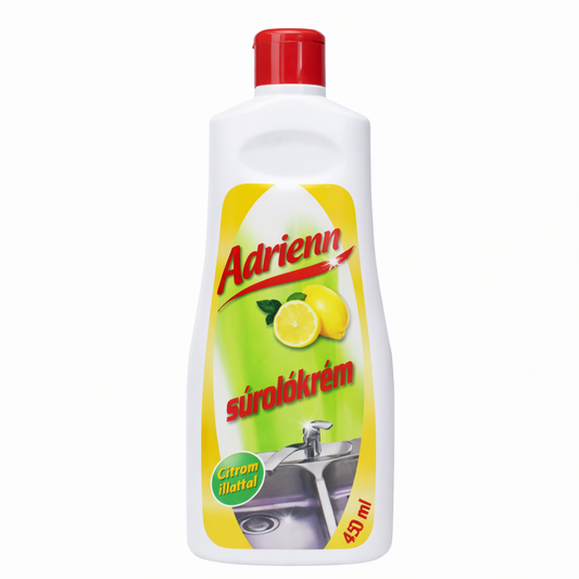 Adrienn súrolókrém citrom illattal 450 ml – Erős zsíroldó és vízkőeltávolító tisztítószer