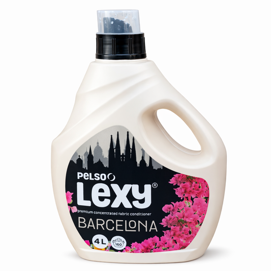 Pelső Lexy Barcelona Textilöblítő 4 L – Friss, virágos illat, hosszan tartó puhaság és illat