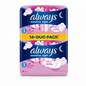 Always Sensitive Night Duo Pack egészségügyi betét (14 db) – szárnyas, illatmentes, éjszakai