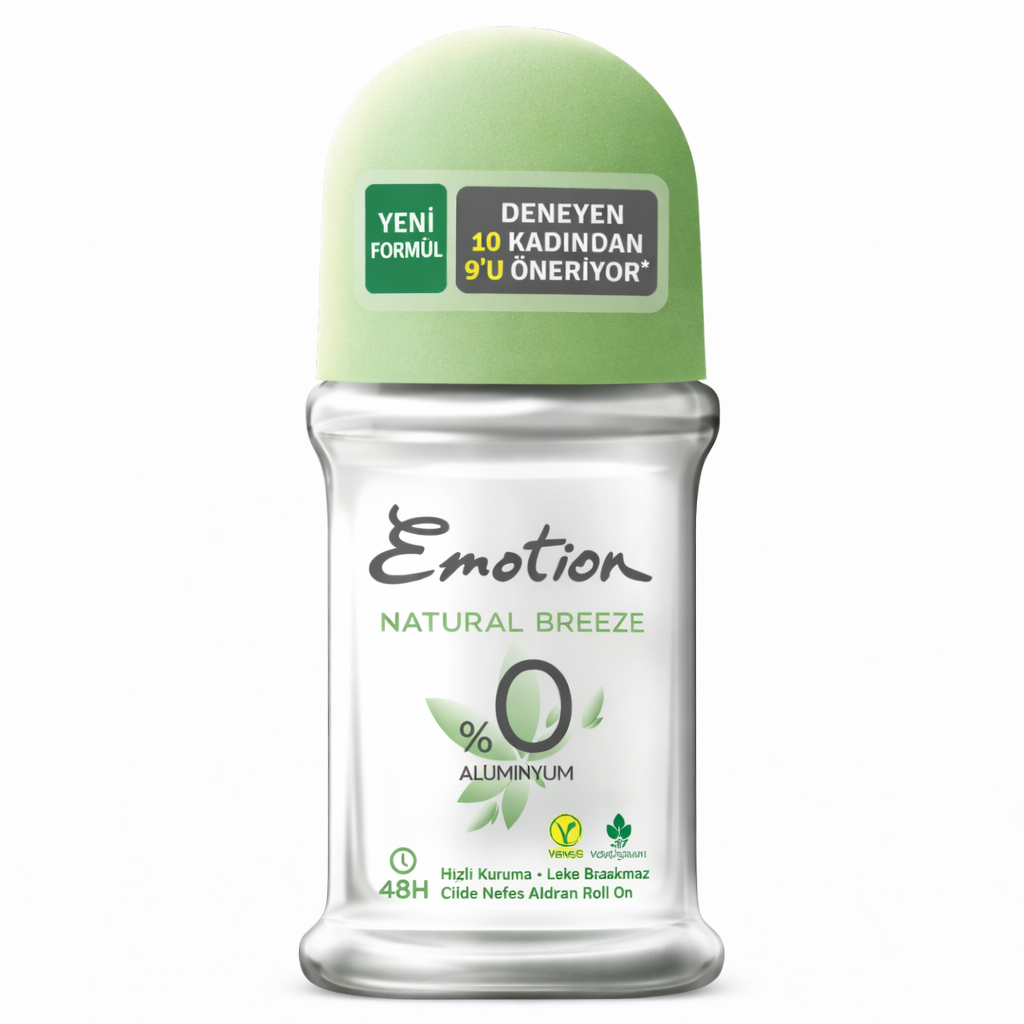 Emotion Natural Breeze női dezodor roll-on 48H – 0% alumínium, friss természetes illattal