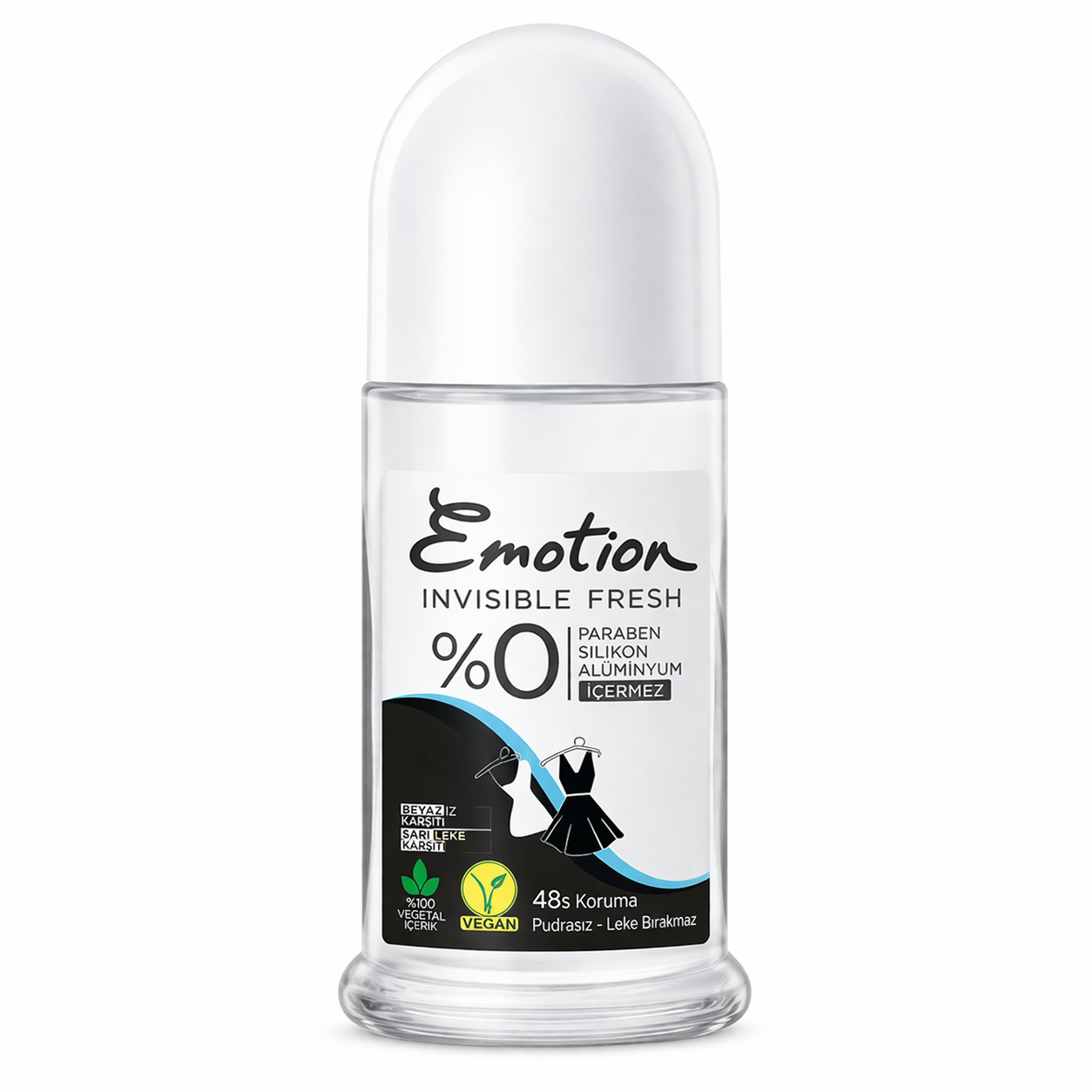 Emotion Invisible Fresh női dezodor roll-on 48H – 0% alumínium, parabén és szilikon