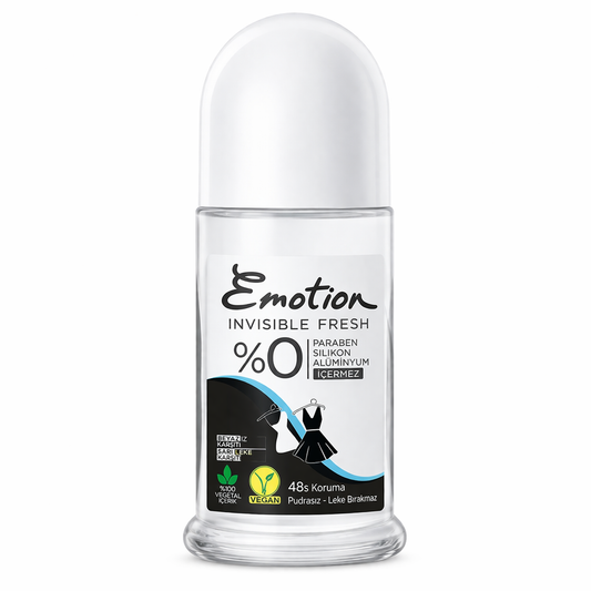 Emotion Invisible Fresh női dezodor roll-on 48H – 0% alumínium, parabén és szilikon