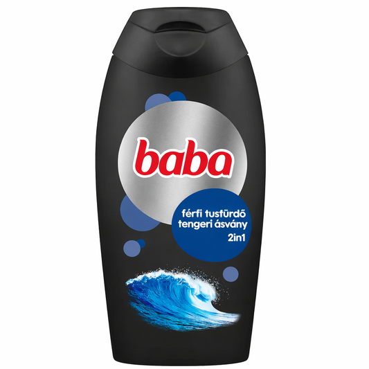 Baba Férfi Tusfürdő Tengeri Ásvány Illattal (2in1) 400 ml – Frissítő Tisztítás Hajra és Testre