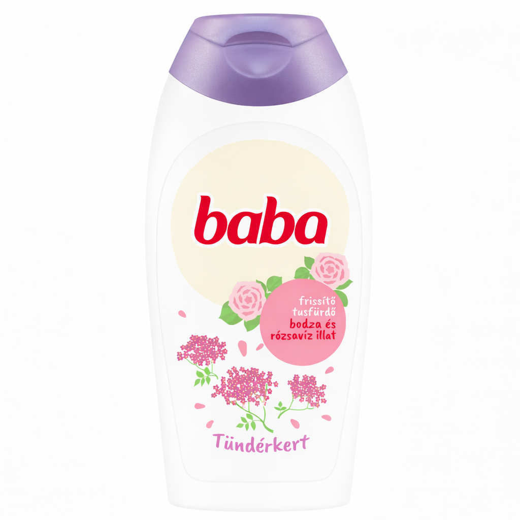 Baba Frissítő Tusfürdő Bodza és Rózsavíz Illattal 400 ml