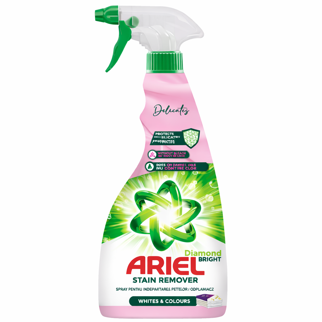 Ariel Diamond Bright Delicates folttisztító spray 750 ml – kíméletes formula érzékeny ruhákhoz