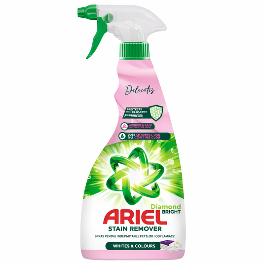 Ariel Diamond Bright Delicates folttisztító spray 750 ml – kíméletes formula érzékeny ruhákhoz
